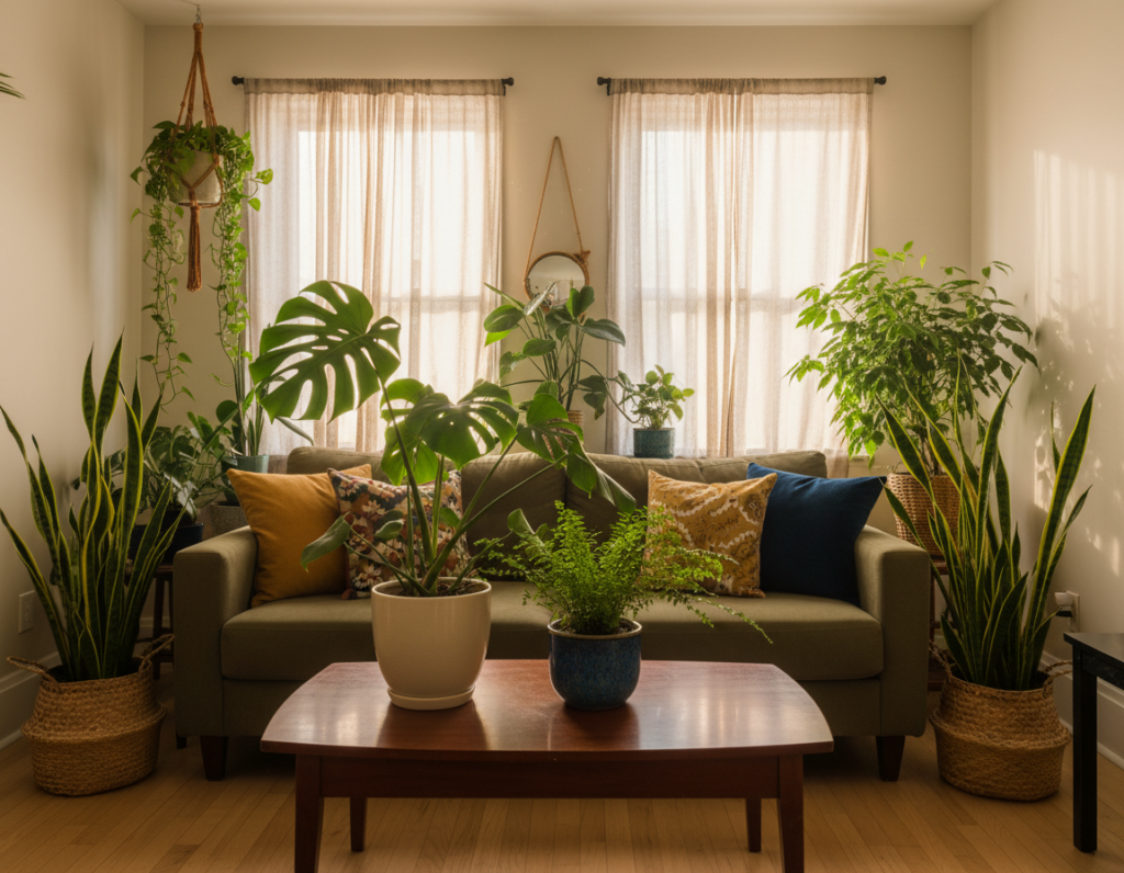 How Indoor Plants Can Completely Change the Mood of a Small Apartment